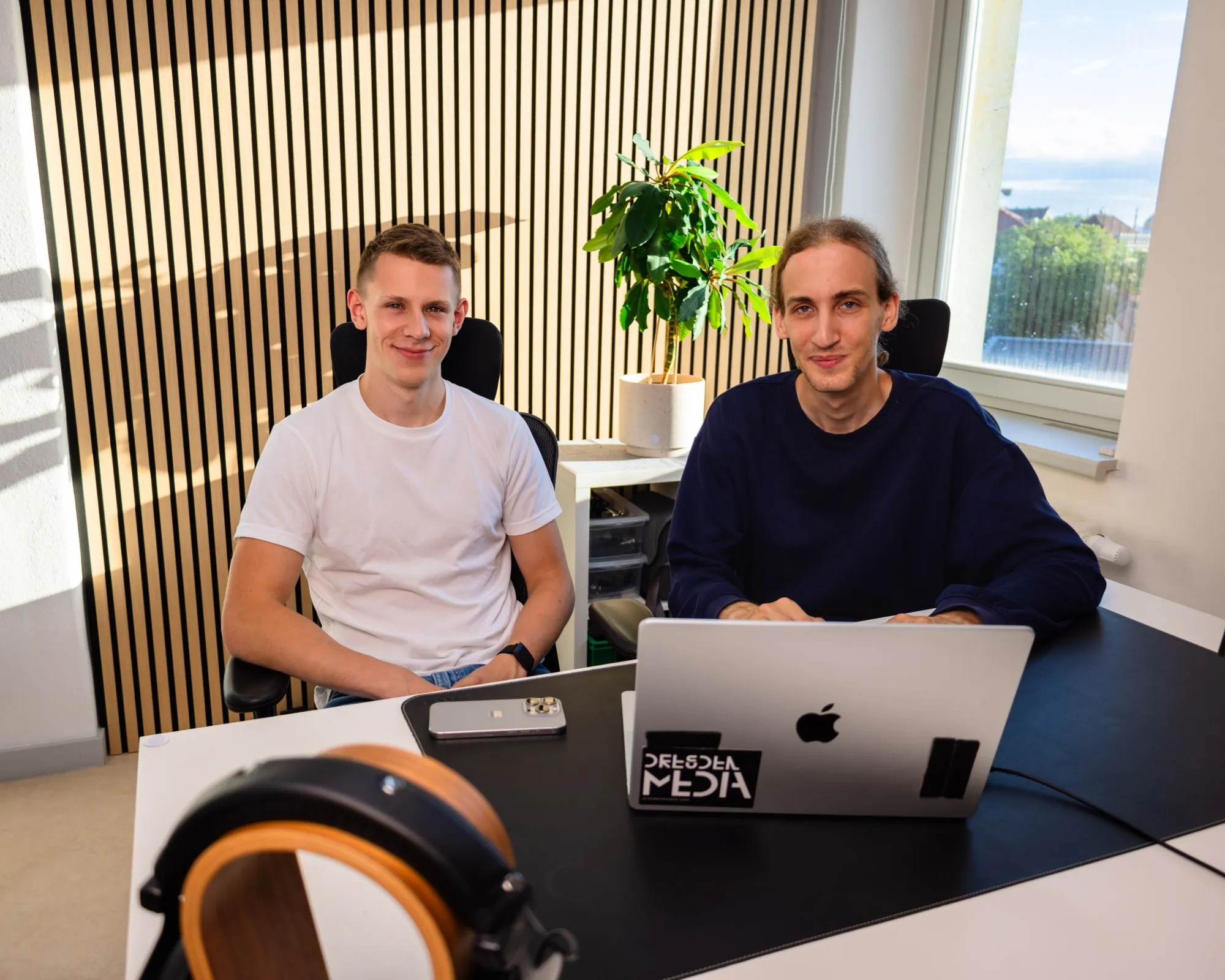 Johannes Mamat und Christian Richter von der Dresden Media GbR